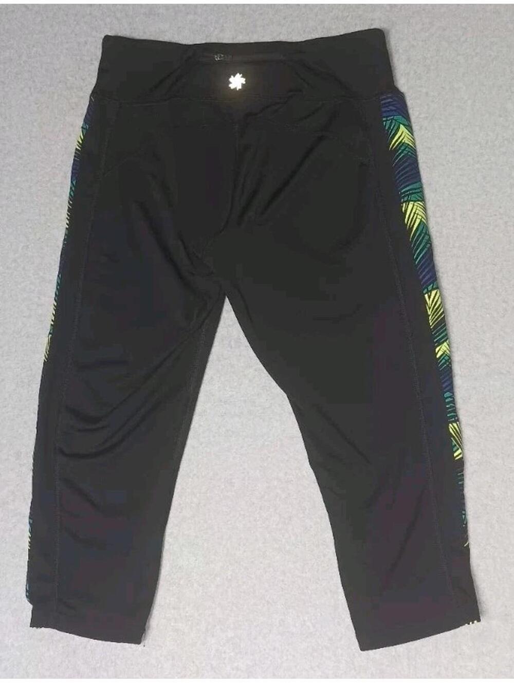 Tek Gear Dry Tek Capris Leggings Womens Size Small Black Blue And Green... - Picture 8 of 9